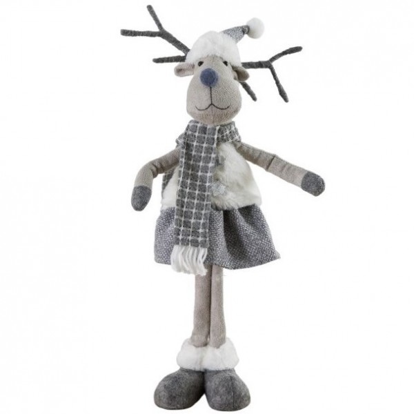 Standing Reindeer Girl Grey